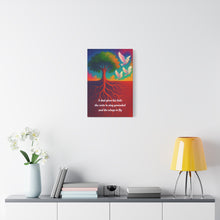 Load image into Gallery viewer, Gratitude for Fathers Wall Canvas - A dad gives his kids the roots to stay grounded and the wings to fly
