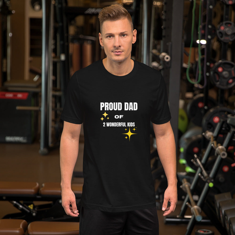 Proud Dad of 2 Wonderful Kids Men's T-Shirt