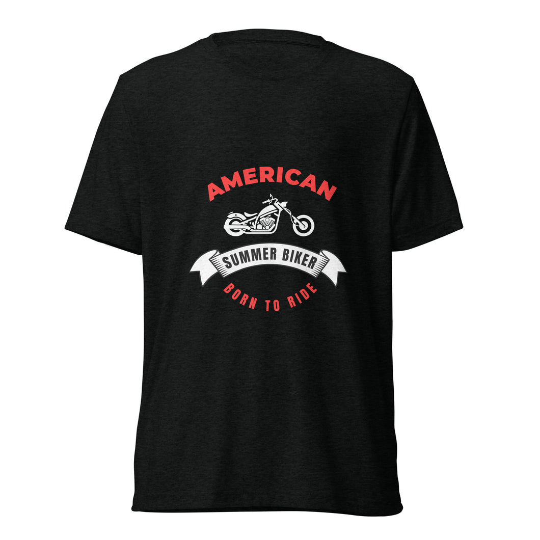 American Summer Biker Red With White Print Men's T-Shirt