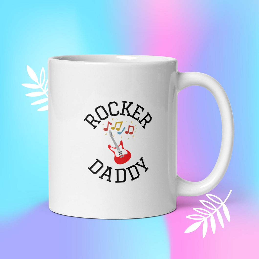 Rocker Daddy White Glossy Mug