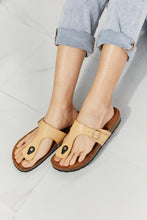 Load image into Gallery viewer, Drift Away T-Strap Flip-Flop in Sand Color
