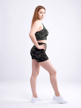 Load image into Gallery viewer, High-Waisted Athletic Shorts with Side Pockets
