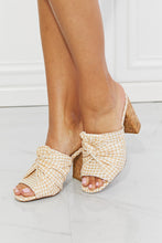 Load image into Gallery viewer, Qupid Freshly Picked Twist Peep Toe Block Heel Mule
