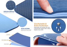 Load image into Gallery viewer, Eco Friendly Reversible Color Yoga Mat with Carrying Strap

