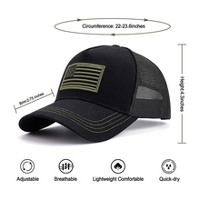 Load image into Gallery viewer, American Flag Trucker Hat with Adjustable Strap
