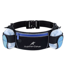 Load image into Gallery viewer, Running Hydration Belt Waist Bag with Water-Resistant Pockets and 2 Water Bottles for Outdoor Sports
