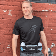 Load image into Gallery viewer, Running Hydration Belt Waist Bag with Water-Resistant Pockets and 2 Water Bottles for Outdoor Sports
