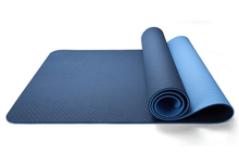 Load image into Gallery viewer, Eco Friendly Reversible Color Yoga Mat with Carrying Strap

