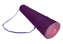 Load image into Gallery viewer, Eco Friendly Reversible Color Yoga Mat with Carrying Strap
