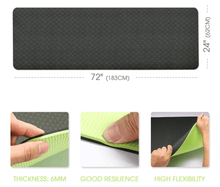 Load image into Gallery viewer, Eco Friendly Reversible Color Yoga Mat with Carrying Strap

