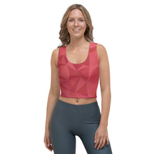Load image into Gallery viewer, Women&#39;s Crimson Triangles Crop Top
