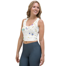 Load image into Gallery viewer, Women&#39;s Stars On White Crop Top
