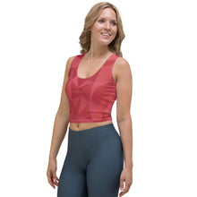 Load image into Gallery viewer, Women&#39;s Crimson Triangles Crop Top

