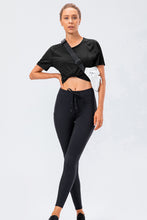 Load image into Gallery viewer, Curved Hem Raglan Sleeve Athletic T-Shirt For Women
