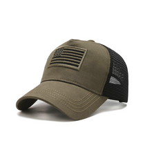 Load image into Gallery viewer, American Flag Trucker Hat with Adjustable Strap
