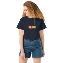 Load image into Gallery viewer, Hikerunner Champion Crop Top LMTO Yellow Print
