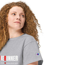 Load image into Gallery viewer, Hikerunner Champion Crop Top LMTO White Print
