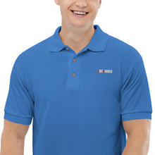 Load image into Gallery viewer, Hikerunner Embroidered Polo Shirt White Print
