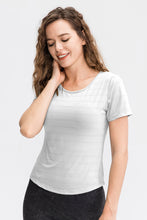 Load image into Gallery viewer, Breathable Cutout Curved Hem Active T-Shirt
