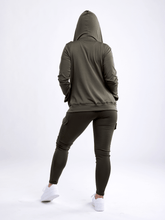 Load image into Gallery viewer, Athletic Fitted Zip-Up Hoodie Jacket with Pockets
