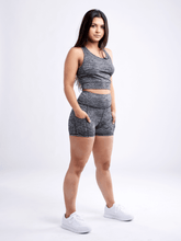 Load image into Gallery viewer, High-Waisted Athletic Shorts with Side Pockets
