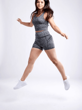 Load image into Gallery viewer, High-Waisted Athletic Shorts with Side Pockets
