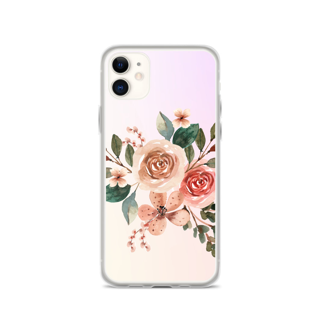 Rose on Pink BG Phone Case For iPhone 13 Pro Max iPhone 13 Pro And Other iPhone Models