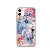 Load image into Gallery viewer, Blue And Pink Abstract Flowers Phone Case For iPhone 13 Pro Max iPhone 13 Pro And Other iPhone Models
