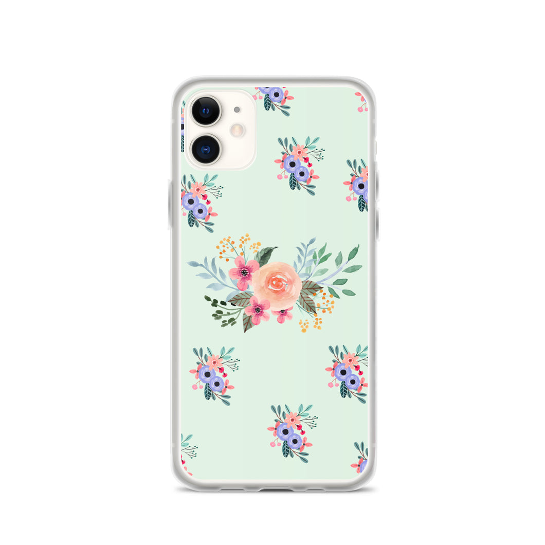 Flowers Arrangement On Green BG Phone Case For iPhone 13 Pro Max iPhone 13 Pro And Other iPhone Models