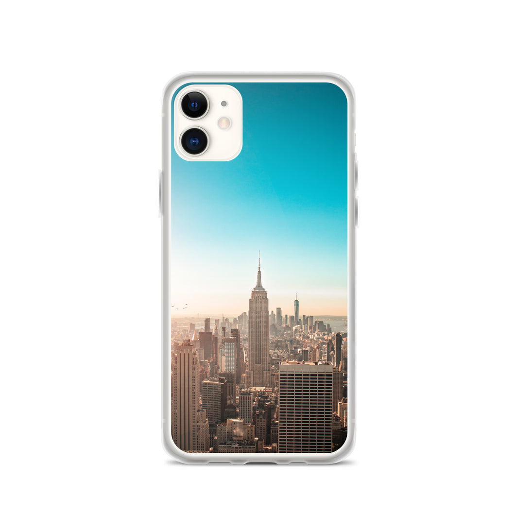 Turquoise Sky Over Minimalist City Phone Case For iPhone 13 Pro Max iPhone 13 Pro And Other iPhone Models