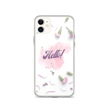 Load image into Gallery viewer, Purple Hello Pink Flowers Phone Case For iPhone 13 Pro Max iPhone 13 Pro And Other iPhone Models
