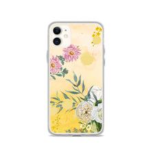 Load image into Gallery viewer, Pink And White Flowers On Yellow BG Phone Case For iPhone 13 Pro Max And Other iPhone Models
