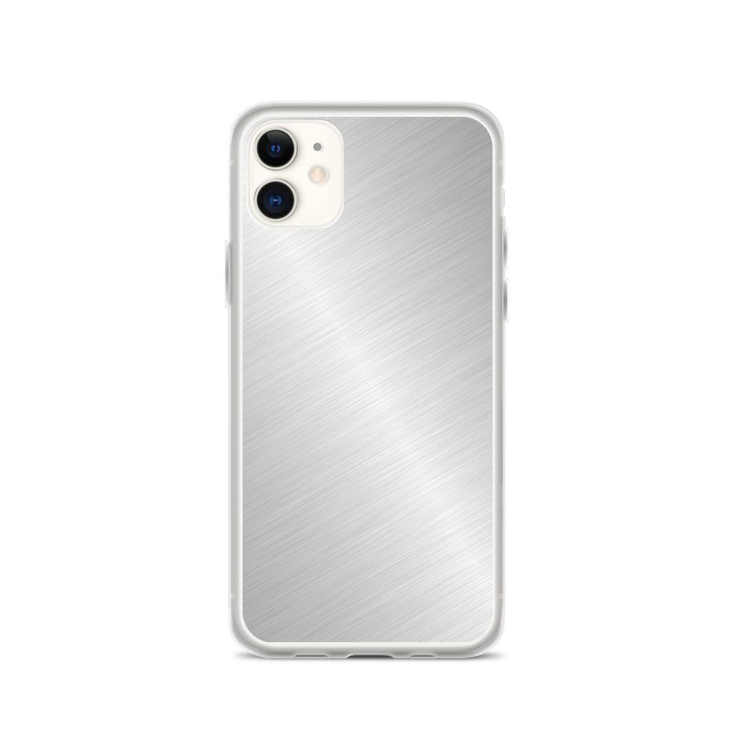 Gradient Metallic Silver Color Phone Case For iPhone 13 Pro Max And Other iPhone Models