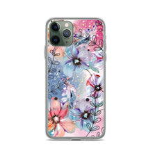 Load image into Gallery viewer, Blue And Pink Abstract Flowers Phone Case For iPhone 13 Pro Max iPhone 13 Pro And Other iPhone Models
