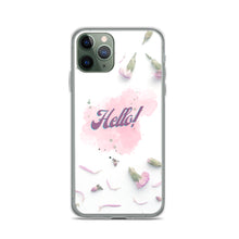 Load image into Gallery viewer, Purple Hello Pink Flowers Phone Case For iPhone 13 Pro Max iPhone 13 Pro And Other iPhone Models
