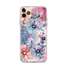 Load image into Gallery viewer, Blue And Pink Abstract Flowers Phone Case For iPhone 13 Pro Max iPhone 13 Pro And Other iPhone Models
