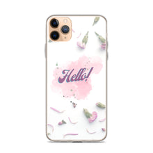 Load image into Gallery viewer, Purple Hello Pink Flowers Phone Case For iPhone 13 Pro Max iPhone 13 Pro And Other iPhone Models
