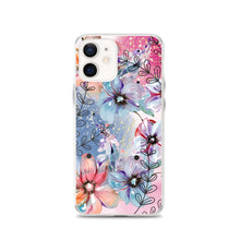 Load image into Gallery viewer, Blue And Pink Abstract Flowers Phone Case For iPhone 13 Pro Max iPhone 13 Pro And Other iPhone Models
