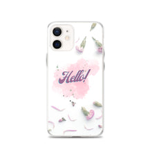 Load image into Gallery viewer, Purple Hello Pink Flowers Phone Case For iPhone 13 Pro Max iPhone 13 Pro And Other iPhone Models
