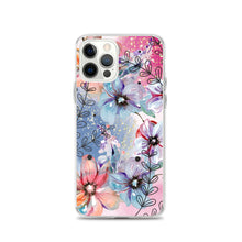 Load image into Gallery viewer, Blue And Pink Abstract Flowers Phone Case For iPhone 13 Pro Max iPhone 13 Pro And Other iPhone Models
