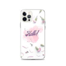 Load image into Gallery viewer, Purple Hello Pink Flowers Phone Case For iPhone 13 Pro Max iPhone 13 Pro And Other iPhone Models
