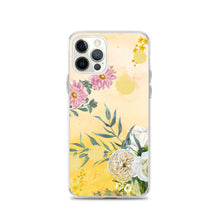 Load image into Gallery viewer, Pink And White Flowers On Yellow BG Phone Case For iPhone 13 Pro Max And Other iPhone Models
