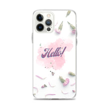 Load image into Gallery viewer, Purple Hello Pink Flowers Phone Case For iPhone 13 Pro Max iPhone 13 Pro And Other iPhone Models
