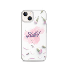 Load image into Gallery viewer, Purple Hello Pink Flowers Phone Case For iPhone 13 Pro Max iPhone 13 Pro And Other iPhone Models
