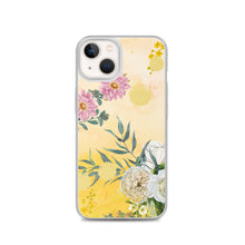 Load image into Gallery viewer, Pink And White Flowers On Yellow BG Phone Case For iPhone 13 Pro Max And Other iPhone Models
