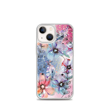 Load image into Gallery viewer, Blue And Pink Abstract Flowers Phone Case For iPhone 13 Pro Max iPhone 13 Pro And Other iPhone Models
