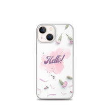 Load image into Gallery viewer, Purple Hello Pink Flowers Phone Case For iPhone 13 Pro Max iPhone 13 Pro And Other iPhone Models
