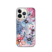 Load image into Gallery viewer, Blue And Pink Abstract Flowers Phone Case For iPhone 13 Pro Max iPhone 13 Pro And Other iPhone Models
