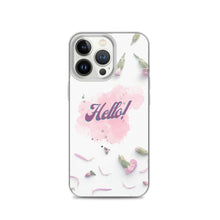 Load image into Gallery viewer, Purple Hello Pink Flowers Phone Case For iPhone 13 Pro Max iPhone 13 Pro And Other iPhone Models
