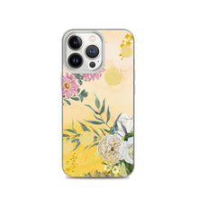 Load image into Gallery viewer, Pink And White Flowers On Yellow BG Phone Case For iPhone 13 Pro Max And Other iPhone Models
